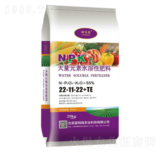 大量元素水溶性肥料22-11-22+TE 富特森
